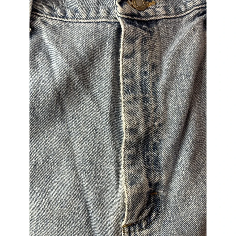 Men's Wrangler 38 Relaxed Fit Denim Bermuda Shorts Blue Medium Wash